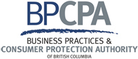 Licensed by Business Practices & Consumer Protection Authority of British Columbia
